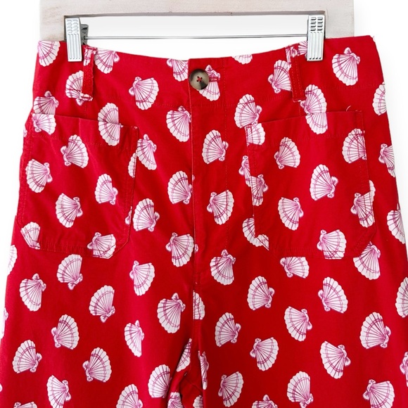 Anthropologie | Maeve • The Colette Red Sea Shell Pants - Picture 10 of 15